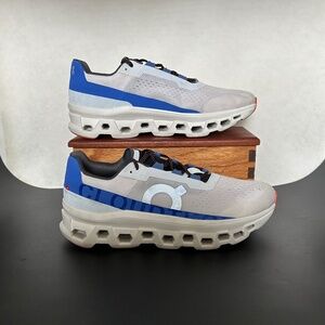 On Cloudmonster Frost/Cobalt Sneakers, 61.98653, Size 13M